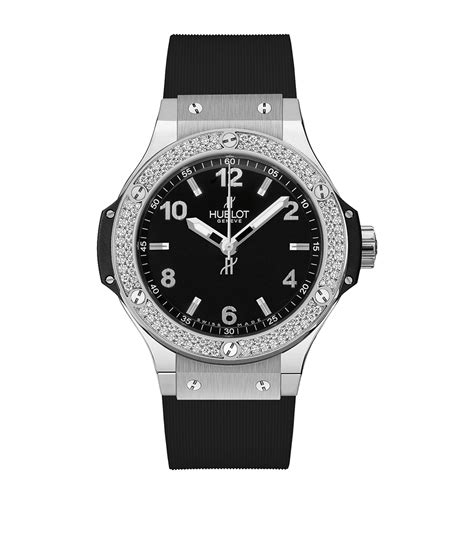 hublot big bang band steel diamonds alligator & rubber|Big Bang Monochrome Steel Diamonds 38 mm .